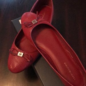 Red Leather Tommy Hilfiger Shoes